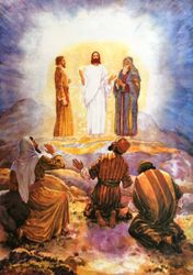Jesus og tre disipler p fjellet