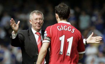 Alex Ferguson og Ryan Giggs  gri stundu