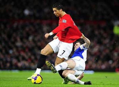 Ronaldo  leiknum gegn Blackbum
